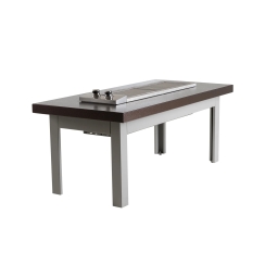 Videl 72 Inch Aluminum Bellingham Gas Cooking Table with 6 Chairs