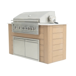 Videl 72 Inch Pacific Outdoor Kitchen Island with Gas Grill