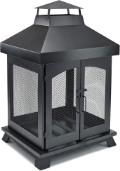 Uniflame 28 Inch Black Wood Burning Fire Pit