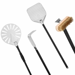 WPPO 4 Piece Pro Aluminum Wood-Fired Pizza Oven Utensil Kit