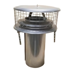 Weathershield 8 Inch Stainless Steel Air Cooled Tallboy Chimney Cap with 1 Inch Mesh - 19 Inch Lid