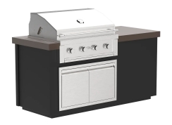 Videl 72 Inch Alta Outdoor Kitchen Island with 36 Inch Gran Fuego Grill