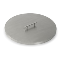 American Fire Products Round Stainless Steel Cover for 25 Drop-In Fire Pit Pans