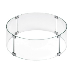 American Fire Products Round Tempered Glass Flame Guard for 19 Inch Drop-In Fire Pit Pans