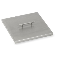 American Fire Products Square Stainless Steel Cover for 18 Drop-In Fire Pit Pans