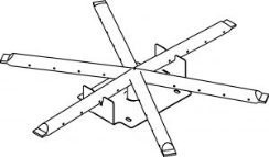 American Fyre Designs 16 Inch Star Burner for Firetables -  Fire Bowls -  and Fire Pits