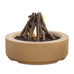 American Fyre Designs Louvre Round Gas Fire Pit
