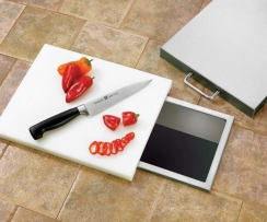 American Made Grills 14 x 10 Inch Trash Chute and Cutting Board with Lid