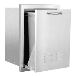American Made Grills 20 Inch Trash or Propane Tank Pullout Drawer with Masonry Frame Return