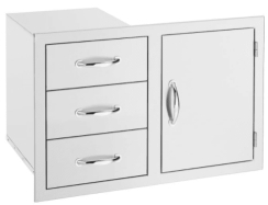 American Made Grills 33 Inch Three Drawer and Access Door