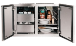 American Made Grills 36 Inch Two Drawer Dry Storage Pantry and Enclosed Cabinet
