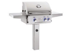 American Outdoor Grill 24 Inch L-Series Natural Gas Grill with In-Ground Post Package