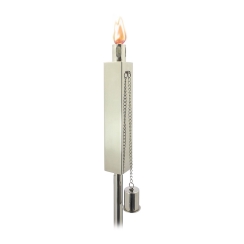 Anywhere Fireplace 65 Inch Stainless Steel Square Outdoor Citronella/Lamp Oil Torch - 2 Pack