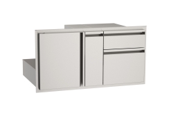 American Outdoor Grill 36 Inch Access Door with Double Drawer and Platter Storage
