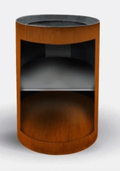 Arteflame 20 Inch Classic Steel High Round Storage Grill Base