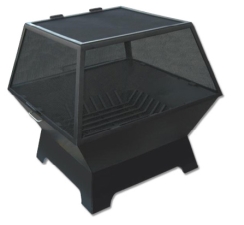 Aspen Industries Master Flame Rectangular Fire Pit with Spark Screen