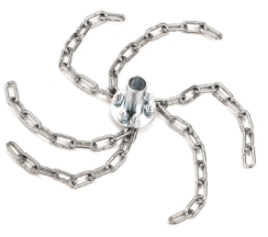 AW Perkins 12 Inch Chain Whip with Adaptor for Steel Rods