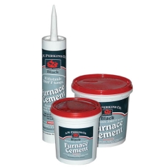 AW Perkins 2000 Degree High Temperature Black Furnace Cement - Case of Twelve 8 Ounce Containers