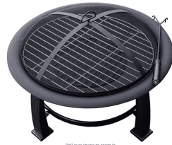 AZ Patio Heaters 30 Inch Grated Wood Burning Fire Pit