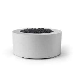 Dekko Belmont 36 Inch Lightweight Concrete Gas Fire Pit - Match Lit Ignition