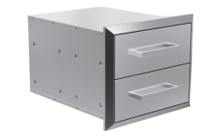 Bear Grill 18 Inch 304 Stainless Steel Soft Close Double Drawers