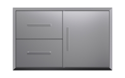 Bear Grill 34 Inch 304 Stainless Steel Soft Close Double Drawer-Door Combo