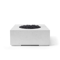 Dekko Bravo 32 Inch Lightweight Concrete Gas Fire Pit - Electronic Ignition