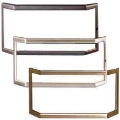 Brushed Nickel Door Overlay for Osburn 2200 High Efficiency EPA Bay Window Woodburning Stoves and Inserts and for Osburn Hybrid 45MF Pellet Stoves