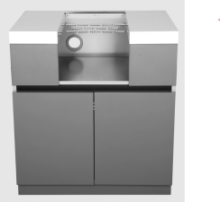 Whistler Grills White and Grey Side Burner Cabinet