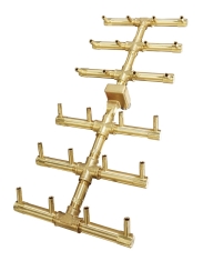 Warming Trends 29 x 17 Inch Crossfire Double Tree Fire Pit Kit with Flex Line - 240 - 000 BTU
