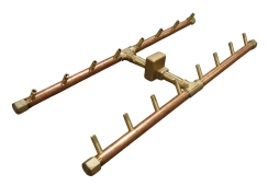 Warming Trends 24 x 9 Inch Crossfire H-Style Fire Pit Burner with Flex Line - 160 - 000 BTU