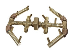 Warming Trends 11 x 14 Inch Crossfire Octagonal Fire Pit Burner with Flex Line - 140 - 000 BTU
