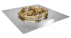 Warming Trends 24 Inch Crossfire Octagonal Square Pan Fire Pit Kit - 180 - 000 BTU