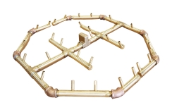 Warming Trends 25 x 24 Inch Crossfire Octagonal Fire Pit Burner with Flex Line - 320 - 000 BTU