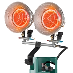 Costway 18 Inch Dual Head Tank Top Propane Heater