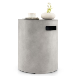 Costway 16 Inch Round Propane Tank Cover and Side Table