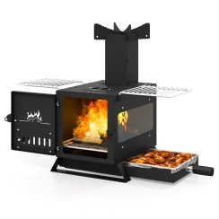 Costway 22 Inch Portable Mini Woodburning Stove-Style Camping Cooker
