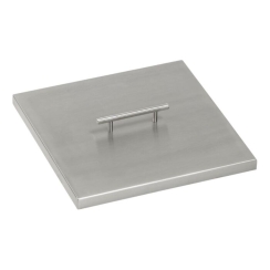 TessaRai Stainless Steel Cover for 18 Inch Square Fire Pit Burner Pans