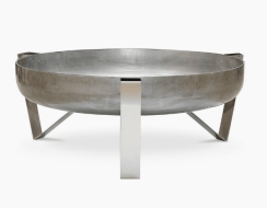 Curonian Deco 24 4/5 Inch Agila Stainless Steel Wood Burning Fire Pit