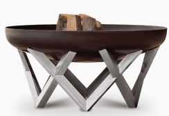 Curonian Deco 24 4/5 Inch Vingis Steel Wood Burning Fire Pit