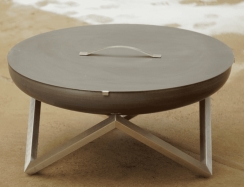 Curonian Deco 31 1/2 Inch Stainless Steel Lid for Fire Pits