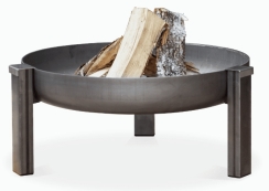 Curonian Deco 25 Inch Tilsit Carbon Steel Wood Burning Fire Pit