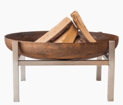 Curonian Deco 25 x 14 Inch Parnidis Steel Wood Burning Fire Pit