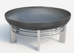 Curonian Deco 31 1/10 Inch Jura Steel Wood Burning Fire Pit