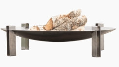 Curonian Deco 31 1/2 Inch Alna Stainless Steel Wood Burning Fire Pit