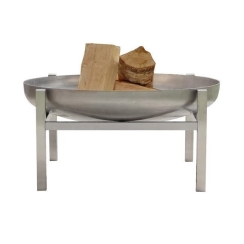 Curonian Deco 31 x 15 1/2 Inch Parnidis Stainless Steel Wood Burning Fire Pit