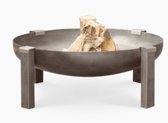 Curonian Deco 41 Inch Tilsit Carbon Steel Wood Burning Fire Pit
