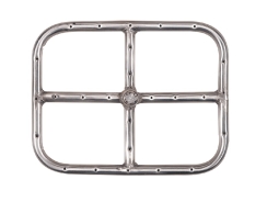 Dagan 12 x 9 Inch Rectangular Stainless Steel Natural Gas Fire Ring