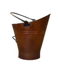 Dagan 16 Inch Hammered Copper Finish Coal Hod