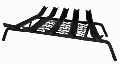 Dagan 22 Inch Five Bar V-Groove Design Fireplace Grate with Welded Ember Retainer